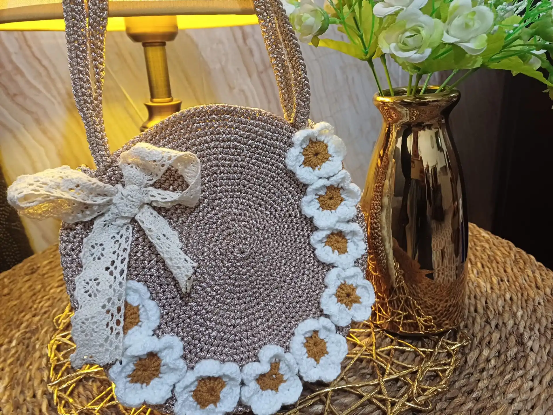کیف مکرومه دستی کیف مکرومه دستی