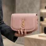 کیف دوشی زنانه مشکی طرح YSL مدل پاسپورتی کد 10244