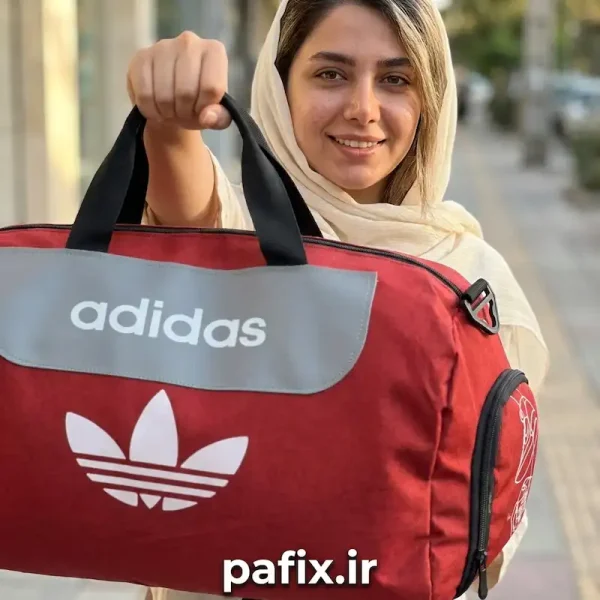 ساک ورزشی قرمز رنگ آدیداس مناسب آقایان و بانوان